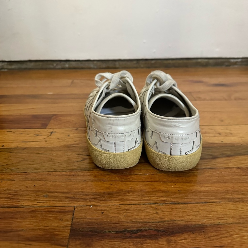 Saint Laurent white leather star sneakers - Picture 8 of 8